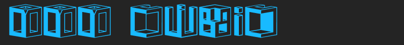 DDD Cubic font
